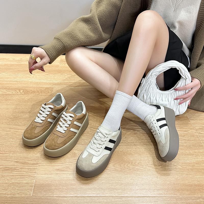 Fashion AIYUQI Sneaker Shoes Women Platform 2025 New Genuine Leather Women Casual Shoes Large Size 41 42 43 Forrest Gump Women Shoes