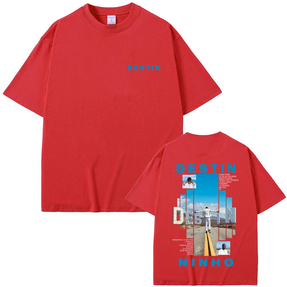 

Rapper Ninho Destin Album Graphic Tshirt Men Women Hip Hop Fashion Pop Music Tshirts Male Casual Vintage T Shirts Streetwear S