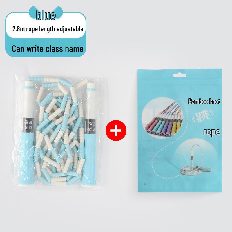 Kids' Adjustable Knotless Bamboo Bead Jump Rope for Beginners