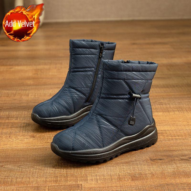 

Модные водонепроницаемые зимние ботинки на платформе для женщин, большой размер, теплые женские туфли, тренд 2025, по акции, высококачественные утепленные ботильоны 35