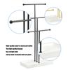 Multifunctional Metal Jewelry Stand Featuring Hook and Trays for Neat Arrangement of Necklaces Bracelets Rings