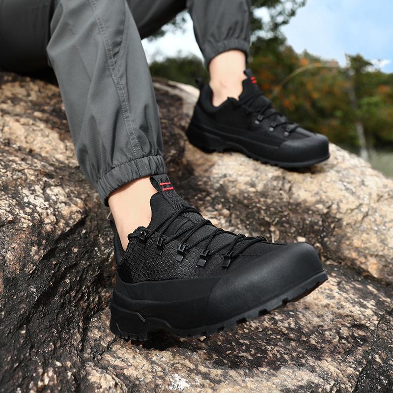 Men's Outdoor Camping Walking Shoe Classic Hiking Wear-resistant Work Shoes New Style Anti Slip Breathable Lace Up Sneakers