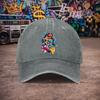 Pc Unisex And Wind Koi Lotus Vintage Washed Baseball Cap  UnisexS Trendy Hat  Versatile Duckbill Cap  Fun Print  Unique Birth