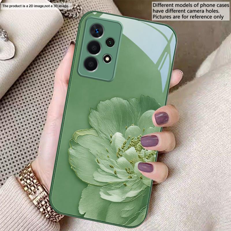 Farbverlauf Blumen Für Samsung A20 30 22 23 24 25 26 31 32 A33 34 35 42 50 51 52 53 54 55 56 70 71 72 73 Glas Handyhülle