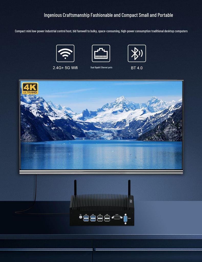 HYSTOU Fanless i5-1235U Dual HDMI Industrial Mini PC