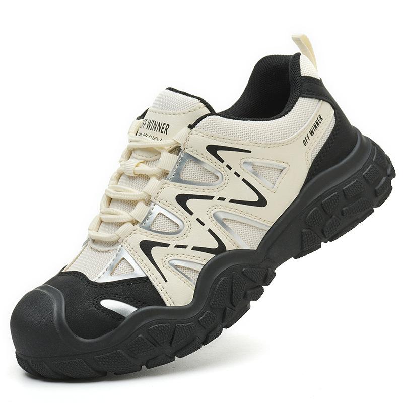 

Protective Work Shoes With Plastic Toe Fashion Light Non-Slip Safety Shoes For Women Anti-Puncture Safety Sneakers For Lady 35