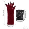 Punk Style Furry Animal Claw Gloves Handmade Leather Cosplay Props Decorative Protective Breathable Warm Winter Gloves