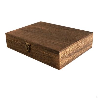 Senovinė laikymo dėžutė „pasidaryk pats“ Dekoratyvinė medinių papuošalų atmintis su dangčio užrakto atmintimi