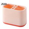 Cute Desk Accessories for Girls Desktop Pen Holder, Compartments Thickened Plastic Organizer, Macaron Compact Organizer Supplies Color Vertical