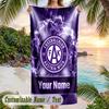 Beach Towel Austria Wien FC Print Custom Name Text Soft Towel for Swimming Pool
