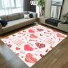 Cute Heart Living Room Rug Hand Drawn Love Pattern Home Decor Carpet Soft Non-Slip Floor Mat for Bedroom Hallway Kitchen