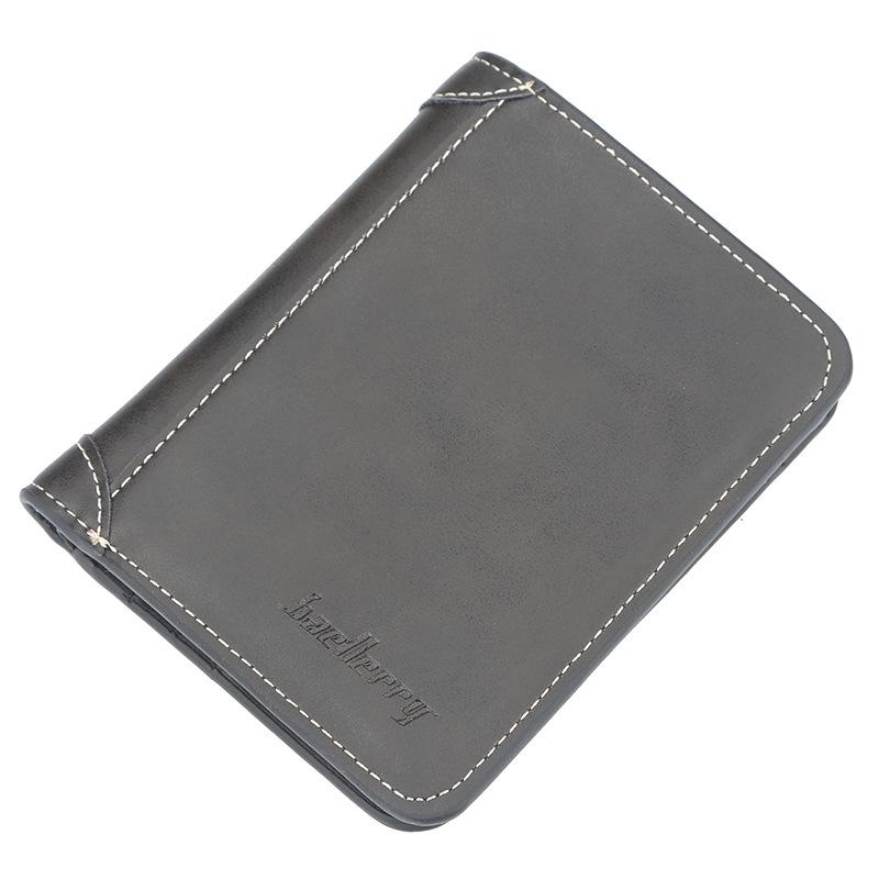Men's Large Capacity Vertical Bi-fold Money Clip Wallet by Baellerry