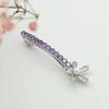 J Lauren Fiore di Perla Viola Zirconia Cubica Spilla Automatica H01431