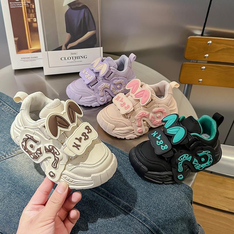 Весна и осень Новая детская обувь для девочек Спортивная обувь с заячьими ушками — фото 3