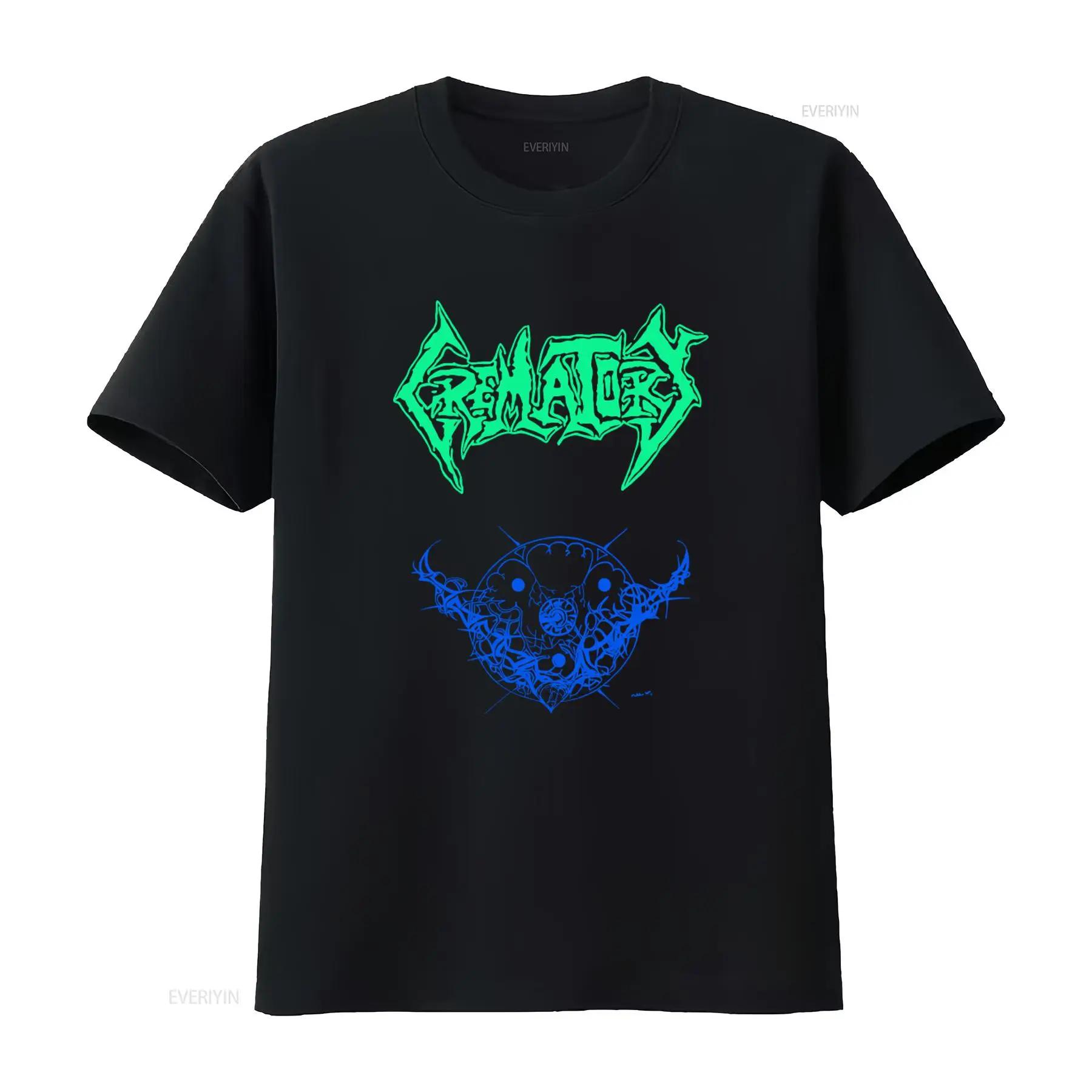 CREMATORY 1991 End of Life Vintage Metal T shirt Black Band  vintage Washed fashion Unisex Soft graphic streetwear S разноцветный