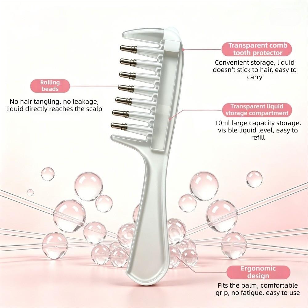 Multi-Function Mini Portable Head Applicator Hair Care Massage Guide Liquid Comb Mother'S Day
