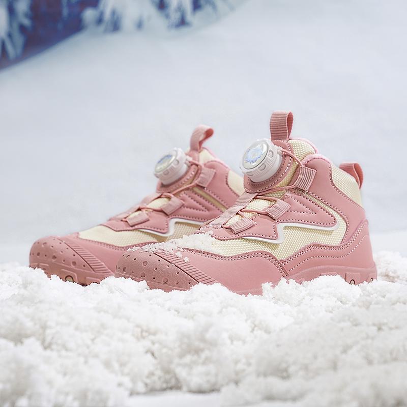Kids Anti Slip Hiking Shoes Winter Plush Kids Trekking Sneakers Four Seasons Climbing Shoes Child Sport Footwear For Boys&Girls
