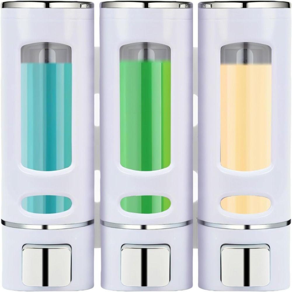 White Black Shampoo Dispenser Plastic Body Wash Dispenser Convenient Soap Dispenser Home Hotel