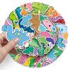 50 Pictures of Little Dinosaur Doodle Personality Cartoon Animal Children DIY Mobile Phone Case Suitcase Stickers Waterproof