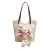 Large-capacity Bag Women's Summer Versatile New Casual Cartoon Cute One-shoulder College Student Tote Bag