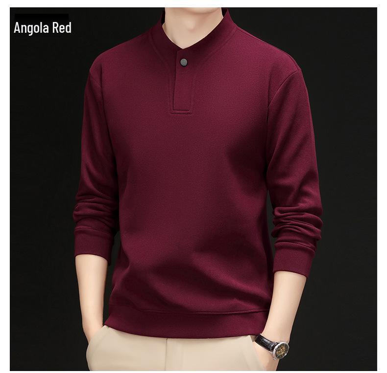 Men's 2025 Winter Plush Thickened V-Neck Sweatshirt - Warm Base Layer