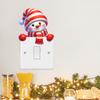 Christmas Snowman Self-adhesive Switch for Wall, for Bedroom, Living Room, Entrance Switch, Christmas Sticker