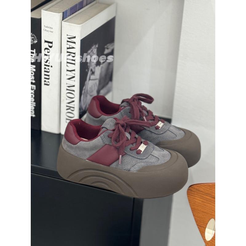 

Кожаная версия~ Новая платформа Maillard увеличивающая рост универсальная повседневная спортивная обувь женские кеды 35