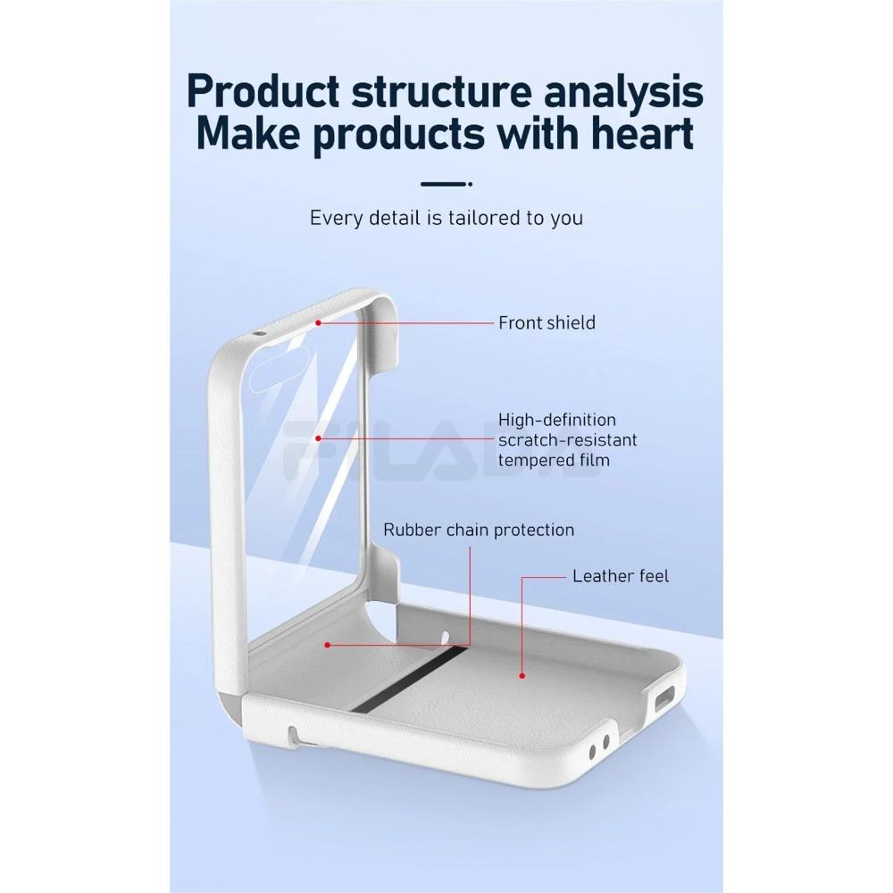 Lyxigt matt läder Färgglat gångjärn för Samsung Galaxy Z Flip 6 5 5G Fodral med spegelfilm Skyddande hopfällbar Stötsäker Fullt skydd