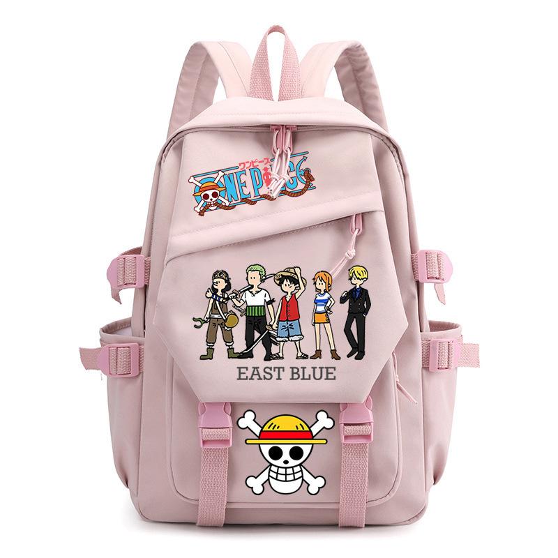 One Piece King Printed Backpack Elementary School Students Junior High School Students High School Students Large Capacity School Bag