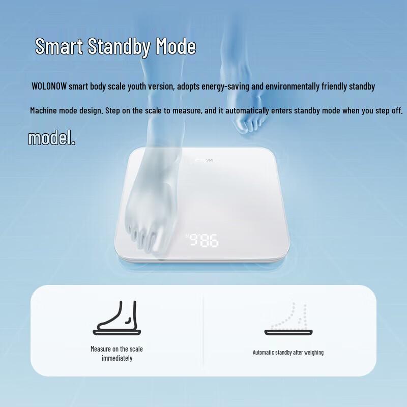 WOLONOW Smart Rechargeable Body Fat Scale with App (CN version)