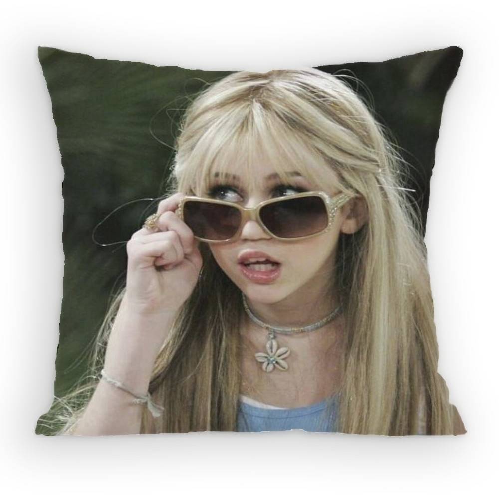 HHannah MMontana Pillow Case Sofa Living Room Bedroom Headboard Backrest Cushion Square Cushion Nap Time