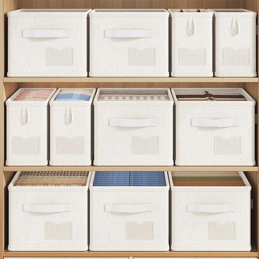 Foldable Wardrobe Organizer Box Handle Space-Saving Underwear Storage Box Multi-Functional Narrow Design Closet Storage Box
