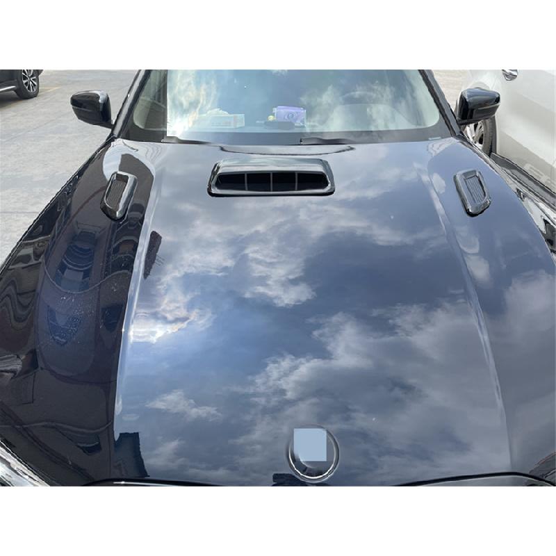3X Car Hood Scoop Side Vent Bonnet Air Flow Intake Decor Cover Kit Glossy Black