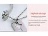 Set di Braccialetti con Lucchetto d'Amore Chiave per Coppia Creativa Transfrontaliera in Acciaio al Titanio