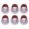 6PCS Fabric Lampshade Modern Simple Fabric Light Lampshade Phnom Penh Craftsmanship for E14 LampWine Red (PX43)