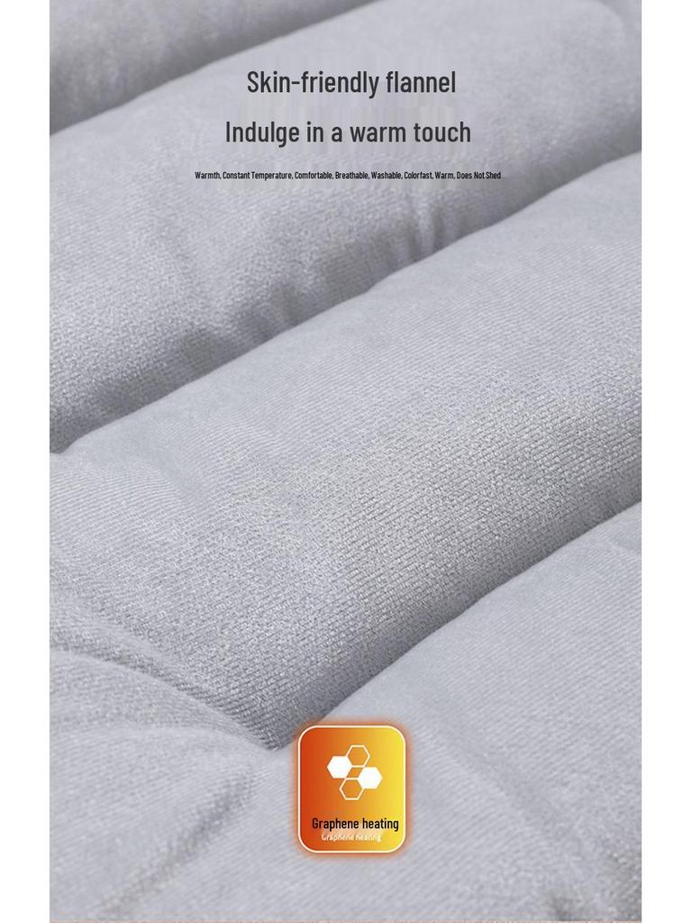 USB Heated Car Seat Cushion - Thick Plush Graphene Pad for Winter