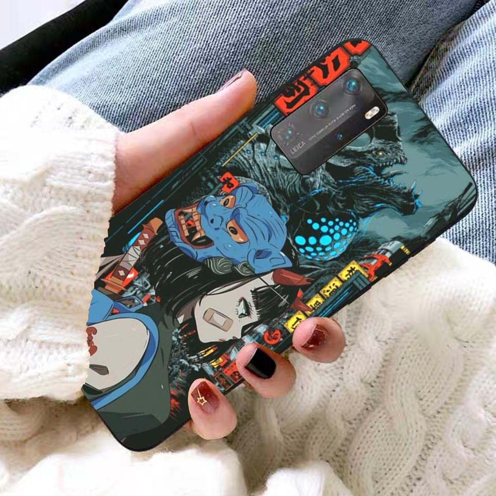 Japanese Wave Girl Dragon Phone Case For Huawei P 8 9 10 20 30 40 50 Pro Lite Psmart Honor 10 lite 70 Mate 20lite