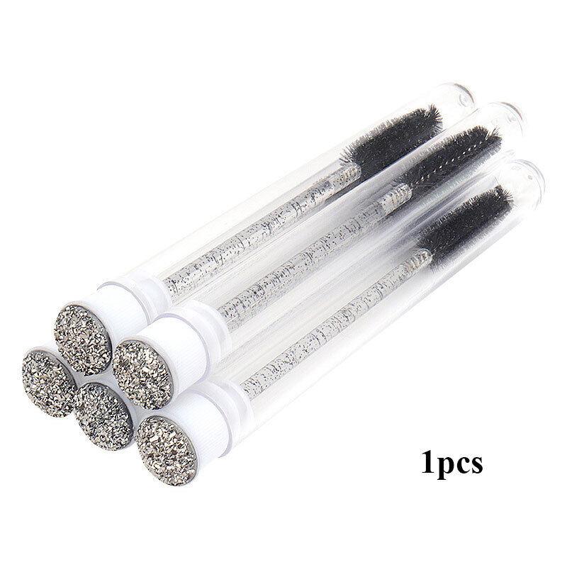 3pcs Eyelash Eyebrow Brush Mascara Wands Diamond Tube Crystal Handle Lash Applicator+