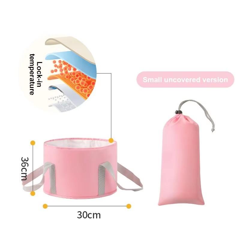 1PC Foldable Foot Bath Bag, Deep Bucket, Over The Calf, Household Foot Massage Device, Foot Washing Basin