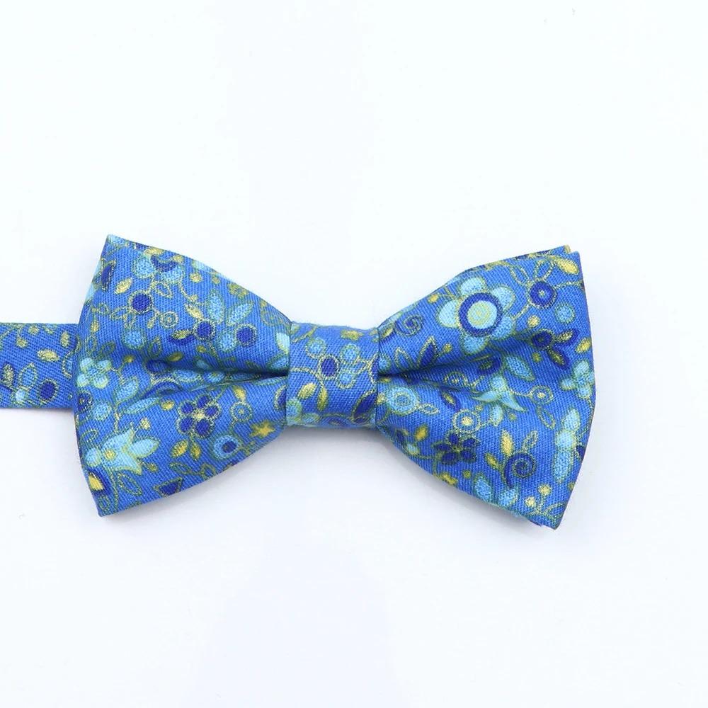 Floral Cotton Bowtie Elephants Whales Flower Pattern Parent Children Family Set Colorful Butterfly Wedding Party Accessory Gifts