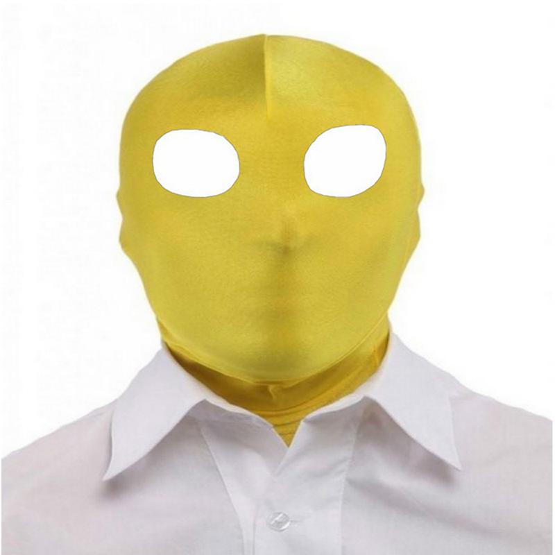 Halloween Cosplay Sexy Party Lycra Spandex Zentai Open Eyes Mouth Full Mask Hood