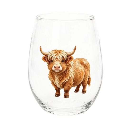 Pumpkin And Ghost Glassware Halloween Theme Glass Tumbler, Black Cat Skull Hand Painted Stemless Egg Shaped Cup, Spooky Lead-free for Party,