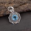 Sky Blue Topaz Gemstone Pendant, Handmade Gorgeous Jewelry, 925 Solid Sterling Silver Jewelry, Bohemian Pendant For Wedding Gift