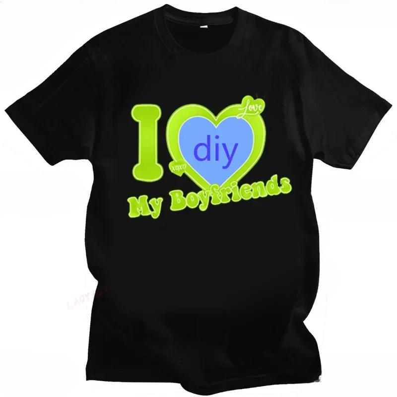 

DIY CUSTOMIZE Printed Streetwear Couple T-shirt I Love My Boyfriend Girlfriend Customize Picture Tshirt Women Men Tops - Men ... 5XL різнокольоровий