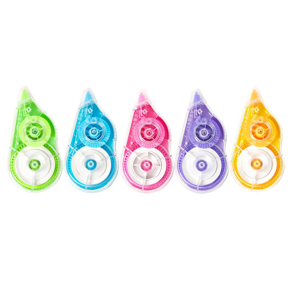 5 Pieces/set White Out Correction Tape Multiple Color Student Kawaii Error Correction Erasers Student School Stationery Supplies