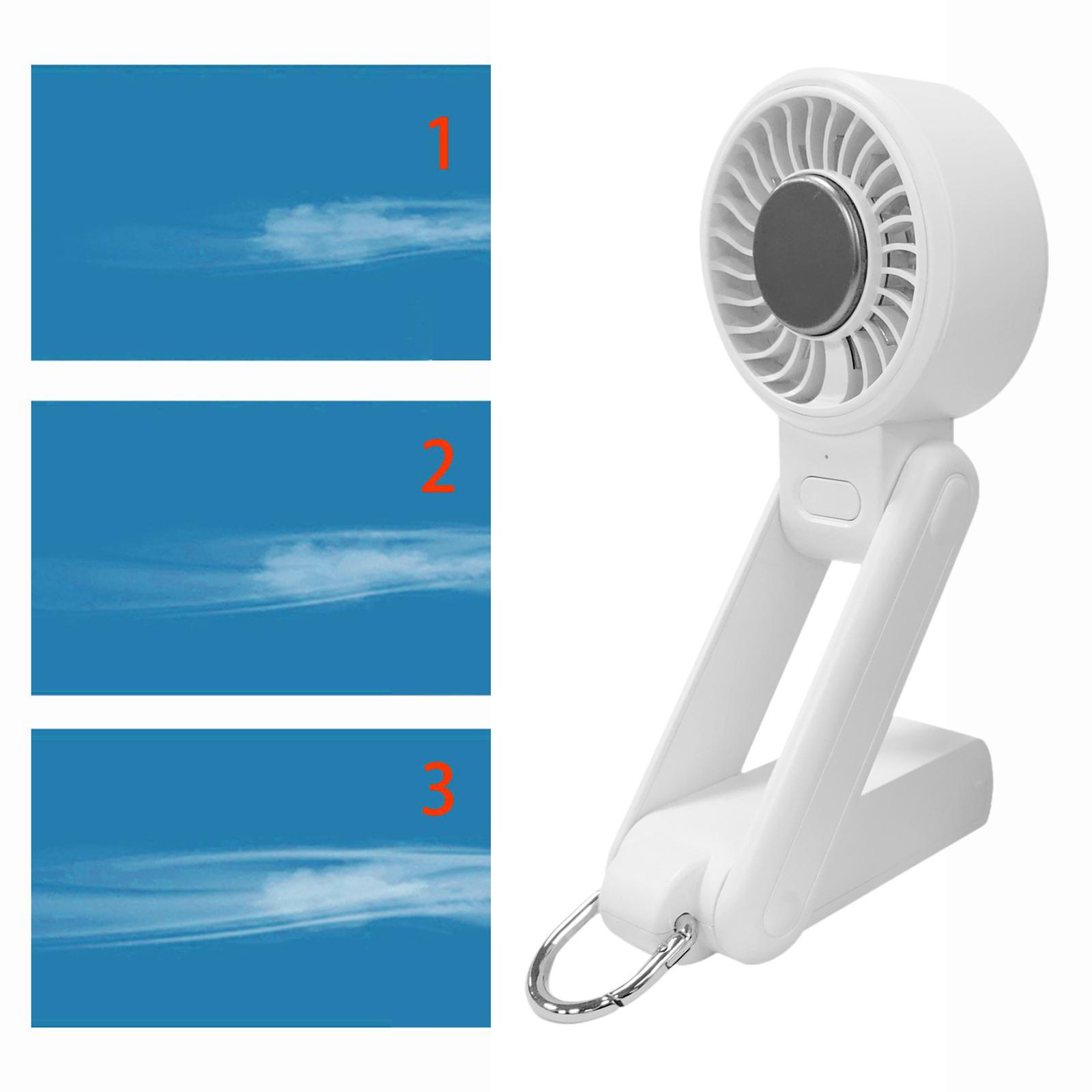 

Personal Little Electric Fan Portable 4-speed Adjustable 5W Compact Cooling Ice Fan for Travel Outdoor Home Use Camping Work белый