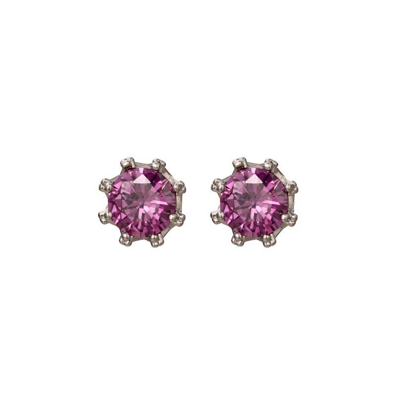 [Crown Stud Earrings with Zircon Light Luxury Fashion Elegant Simple Design Chic Women Jewelry]