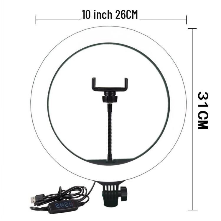 6-Inch Ring Light with Tripod Stand for Live Broadcast and Photography