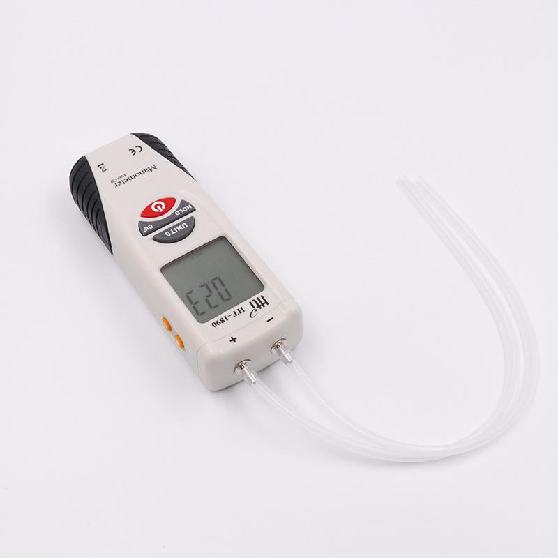 HT1890 Handheld Differential Pressure Meter for Car Repair and Pipeline Air Pressure Measurement.