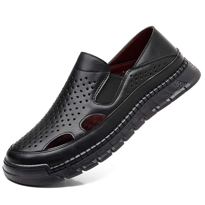 Summer Men's Sandals Driving Shoes Breathable Casual Sandals Man Beach Shoes Male Fashion Outdoor British Style Walking Loafers